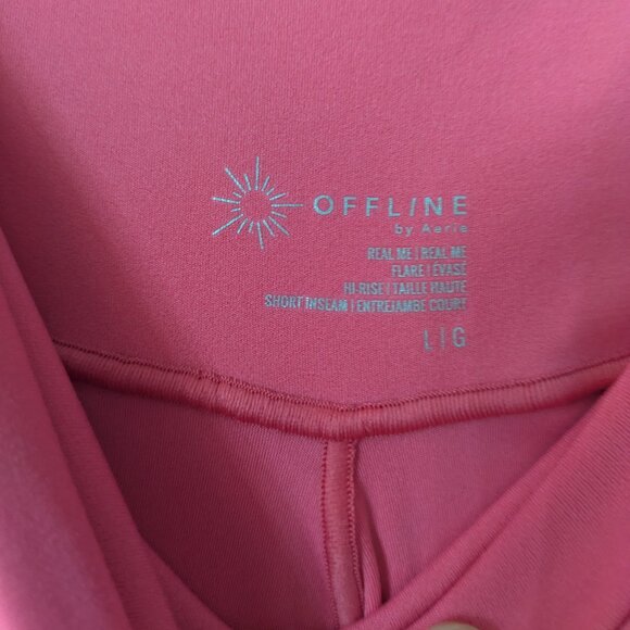 OFFLINE By Aerie Real Me High Waisted Crossover Flare Legging size L - Picture 6 of 6